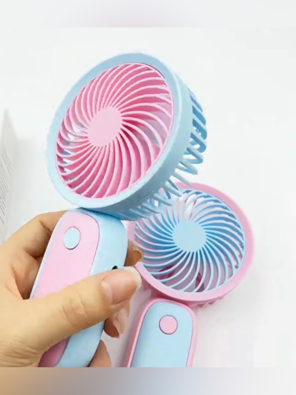 Mini hand held rechargeable fan - 2 Pc - Picture 7 of 7